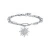Bracciale Donna Luca Barra In Acciaio Con Sole E Cristalli Bianchi 2 - Verre Gioielli Bracciale Donna Luca Barra In Acciaio Con Sole E Cristalli Bianchi
