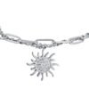 Bracciale Donna Luca Barra In Acciaio Con Sole E Cristalli Bianchi 1 Verre Gioielli - l'istituzione del gioiello