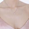 Collana Donna Luca Barra In Acciaio Con Cristallo Bianco 2 Verre Gioielli - l'istituzione del gioiello