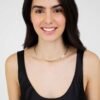Collana Donna Luca Barra In Acciaio Dorato 1 Verre Gioielli - l'istituzione del gioiello