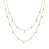 Collana Donna Luca Barra In Acciaio Dorato Con Cristalli Bianchi