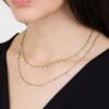 Collana Donna Luca Barra In Acciaio Dorato Con Cristalli Bianchi 2 Verre Gioielli - l'istituzione del gioiello