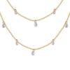 Collana Donna Luca Barra In Acciaio Dorato Con Cristalli Bianchi 1 Verre Gioielli - l'istituzione del gioiello