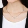 Collana Donna Luca Barra In Acciaio Con Farfalla 2 Verre Gioielli - l'istituzione del gioiello