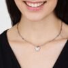 Collana Donna Luca Barra In Acciaio Con Farfalla E Cristalli Bianchi 2 Verre Gioielli - l'istituzione del gioiello