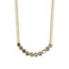 Collana Donna Luca Barra In Acciaio Dorato Con Pietre Multicolor 1 - Verre Gioielli Collana Donna Luca Barra In Acciaio Dorato Con Pietre Multicolor