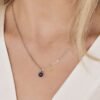 Collana Donna Luca Barra In Acciaio Con Cristallo Blu 2 Verre Gioielli - l'istituzione del gioiello