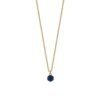 Collana Donna Luca Barra In Acciaio Dorato Con Cristallo Blu 1 - Verre Gioielli Collana Donna Luca Barra In Acciaio Dorato Con Cristallo Blu