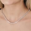 Collana Donna Tennis Luca Barra In Acciaio Con Cristalli Bianchi 2 Verre Gioielli - l'istituzione del gioiello