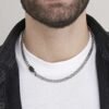 Collana Uomo Luca Barra In Acciaio Con Elementi Neri 5 - Verre Gioielli Collana Uomo Luca Barra In Acciaio Con Elementi Neri 1 Verre Gioielli - l'istituzione del gioiello