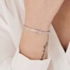 Bracciale Donna Luca Barra In Acciaio Con Cuore Centrale Rosa E Cristalli Bianchi 2 Verre Gioielli - l'istituzione del gioiello