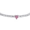 Bracciale Donna Luca Barra In Acciaio Con Cuore Centrale Rosa E Cristalli Bianchi 1 Verre Gioielli - l'istituzione del gioiello
