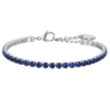 Bracciale Tennis Donna Luca Barra In Acciaio Con Cristalli Blu