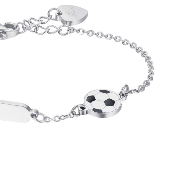 Bracciale Bambino Luca Barra In Acciaio Con Pallone 1 Verre Gioielli - l'istituzione del gioiello