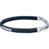 Bracciale Uomo Maserati In Acciaio E Pelle Blu Riciclata