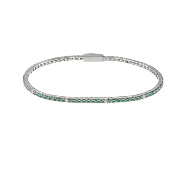 Bracciale Donna Tennis Bliss In Argento 925 Con Zirconi Verdi