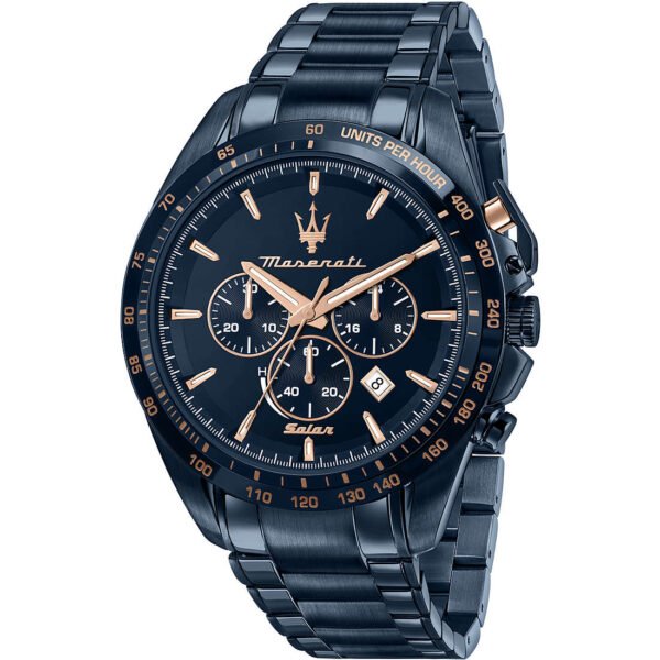 Orologio Uomo Maserati Cronografo Solare In Acciaio 3 - Verre Gioielli Orologio Uomo Maserati Cronografo Solare In Acciaio