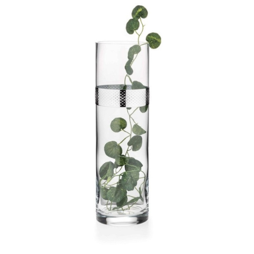 Vaso Valenti In Vetro E Lamina In Argento 925 3 - Verre Gioielli Vaso Valenti In Vetro E Lamina In Argento 925