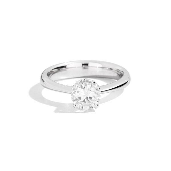 Anello Donna Solitario Recarlo Anniversary In Oro Bianco 18 Kt E Diamanti 0.24 Ct