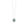 Collana Donna Bliss In Oro Bianco 18 Kt E Diamanti 0.06 Ct Con Smeraldo 0.14 Ct 4 - Verre Gioielli Collana Donna Bliss In Oro Bianco 18 Kt E Diamanti 0.06 Ct Con Smeraldo 0.14 Ct