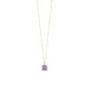 Collierino Donna Bliss In Oro Giallo 9 Kt E Diamanti 0.01 Ct Con Ametista 0.4 Ct 1 - Verre Gioielli Collierino Donna Bliss In Oro Giallo 9 Kt E Diamanti 0.01 Ct Con Ametista 0.4 Ct