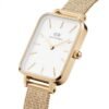 Orologio Daniel Wellington Donna Quadro Pressed Evergold In Acciaio Dorato 1 Verre Gioielli - l'istituzione del gioiello