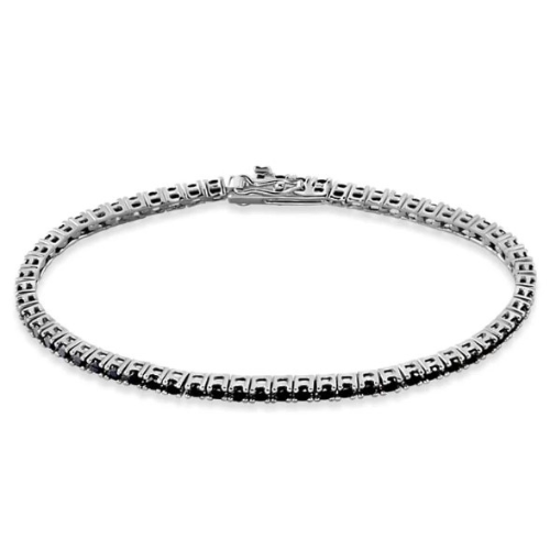 Bracciale Donna Tennis Stroili In Argento 925 E Zirconi Neri 3 - Verre Gioielli Bracciale Donna Tennis Stroili In Argento 925 E Zirconi Neri