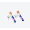 Orecchini Baguette Donna Anihma In Argento 925 E Zirconi Multicolor 5 - Verre Gioielli Orecchini Baguette Donna Anihma In Argento 925 Dorato E Zirconi Multicolor