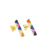 Orecchini Baguette Donna Anihma In Argento 925 Dorato E Zirconi Multicolor 5 - Verre Gioielli Orecchini Baguette Donna Anihma In Argento 925 Dorato E Zirconi Multicolor 1 Verre Gioielli - l'istituzione del gioiello
