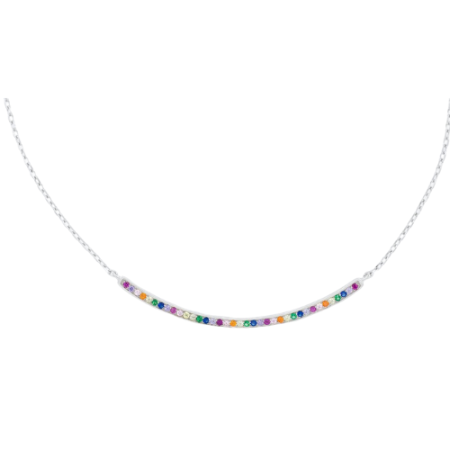 Collana Donna Anihma In Argento 925 E Zirconi Multicolor