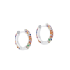 Orecchini A Cerchio Donna Anihma In Argento 925 E Zirconi Multicolor 2 - Verre Gioielli Orecchini A Cerchio Donna Anihma In Argento 925 E Zirconi Multicolor