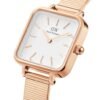 Orologio Daniel Wellington Donna Quadro Studio In Acciaio Rosato 1 Verre Gioielli - l'istituzione del gioiello