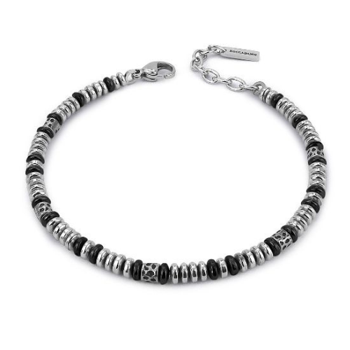 Bracciale Uomo Boccadamo Man In Acciaio E Ematite Nera 3 - Verre Gioielli Bracciale Uomo Boccadamo Man In Acciaio E Ematite Nera
