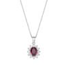 Collana Donna Amen In Argento 925 E Pendente Con Zircone Rosso E Bianchi