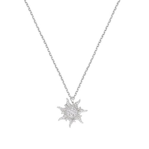 Collana Donna Amen In Argento 925 Con Sole E Pavè Di Zirconi Bianchi 3 - Verre Gioielli Collana Donna Amen In Argento 925 Con Sole E Pavè Di Zirconi Bianchi