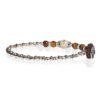 Bracciale Uomo Gerba In Argento 925 E Occhio Di Tigre Marrone