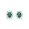Orecchini Donna Amen A Lobo In Argento 925 Con Zircone Verde E Zirconi Bianchi 1 - Verre Gioielli Orecchini Donna Amen A Lobo In Argento 925 Con Zircone Verde E Zirconi Bianchi