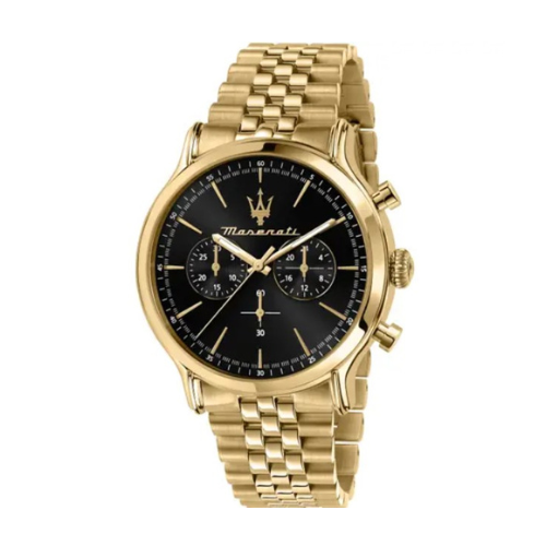 Orologio Uomo Maserati Cronografo Al Quarzo In Acciaio Dorato 3 - Verre Gioielli Orologio Uomo Maserati Cronografo Al Quarzo In Acciaio Dorato