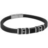 Bracciale Uomo Boccadamo Man In Caucciù Con Acciaio Bicolore E Cubic Zirconia Bianchi 1 - Verre Gioielli Bracciale Uomo Boccadamo Man In Caucciù Con Acciaio Bicolore E Cubic Zirconia Bianchi