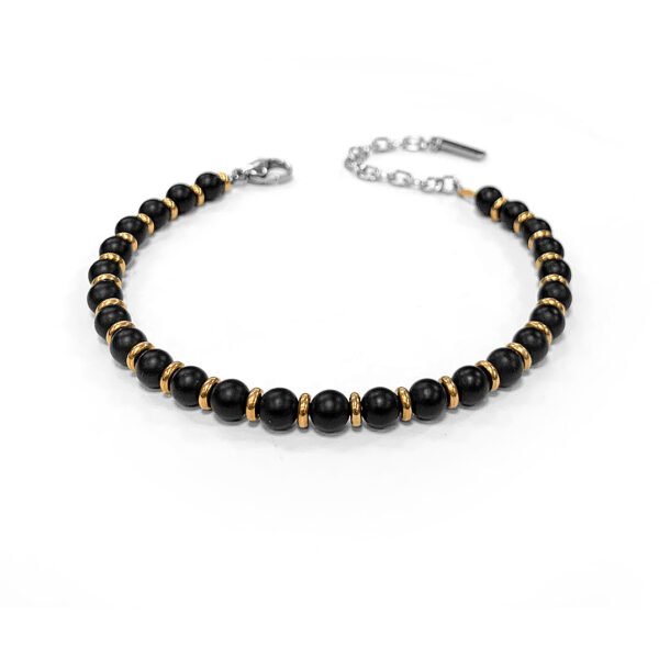 Bracciale Uomo Boccadamo Man In Agata Nera E Acciaio Rosato 3 - Verre Gioielli Bracciale Uomo Boccadamo Man In Agata Nera E Acciaio Rosato