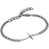 Bracciale Uomo Breil In Acciaio Con Croce 2 - Verre Gioielli Bracciale Uomo Breil In Acciaio Con Croce