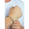 Bracciale Uomo Breil In Acciaio E Onice Con Croce 1 Verre Gioielli - l'istituzione del gioiello