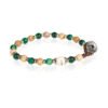 Bracciale Uomo Gerba Lab Con Cordino Con Occhio Di Tigre Marrone Paesina E Argento 925