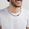 Collana Girocollo Uomo Stroili In Acciaio Con Zircone Nero 1 Verre Gioielli - l'istituzione del gioiello