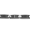 Bracciale Uomo Stroili In Acciaio Microfuso Bicolore E Zirconi Neri 1 Verre Gioielli - l'istituzione del gioiello