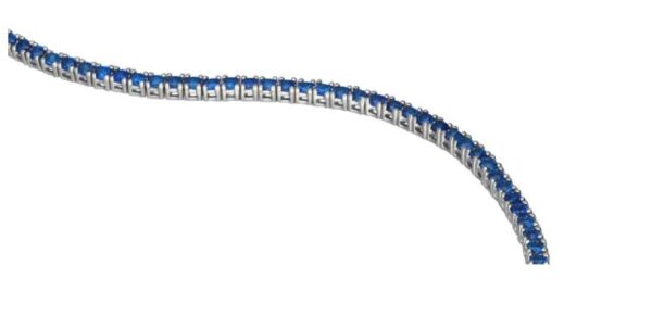 Bracciale Tennis Donna Stroili In Argento 925 E Cubic Zirconia Blu 1 Verre Gioielli - l'istituzione del gioiello