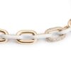 Collana Donna Stroili A Catena In Acciaio Bicolore Con Cristalli E Smalto Bianco 1 Verre Gioielli - l'istituzione del gioiello