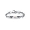 Bracciale Uomo Luca Barra In Acciaio Con Ip Rosato E Nero E Ancora 4 - Verre Gioielli Bracciale Uomo Luca Barra In Acciaio Con Ip Rosato E Nero E Ancora