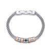 Bracciale Uomo Luca Barra In Acciaio Con Ip Rosato E Rosa Dei Venti 4 - Verre Gioielli Bracciale Uomo Luca Barra In Acciaio Con Ip Rosato E Rosa Dei Venti