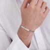 Bracciale Uomo Luca Barra In Acciaio Con Cristalli Bianchi 1 Verre Gioielli - l'istituzione del gioiello